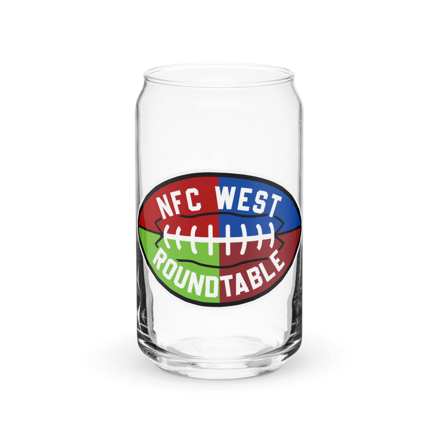 NFC West Logo Can-shaped glass